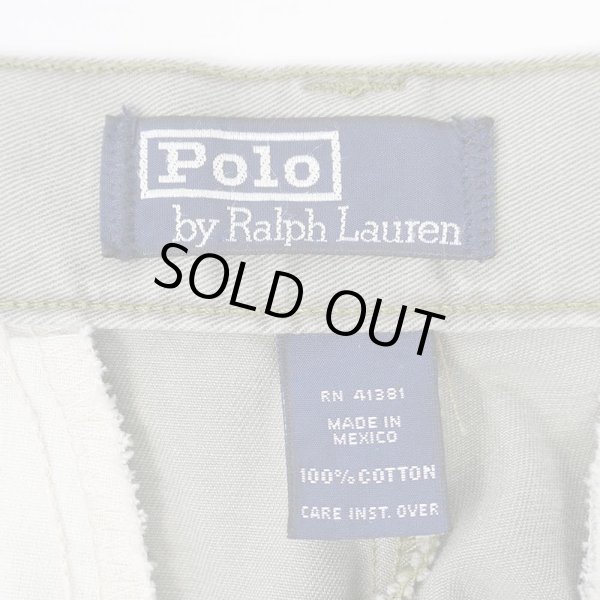 画像3: 90's Polo Ralph Lauren 2タック チノトラウザー "DEADSTOCK / SAGE / W34 L31" (3)