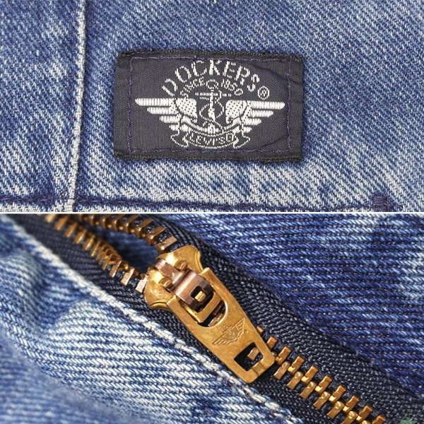 画像3: Early 90's DOCKERS 2タック デニムトラウザー "実寸W34 L28 / MADE IN USA" (3)