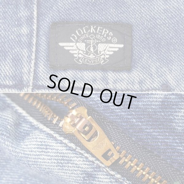 画像3: Early 90's DOCKERS 2タック デニムトラウザー "実寸W34 L28 / MADE IN USA" (3)