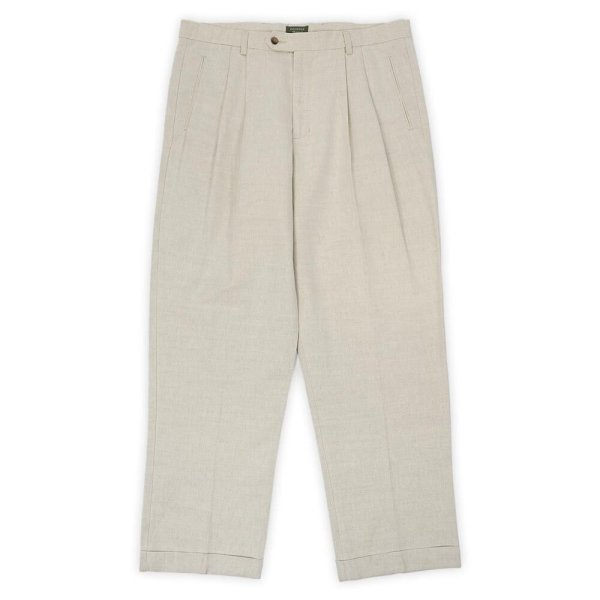 画像1: Late 90's DOCKERS 2タック コットンリネントラウザー "W36 L30" (1)