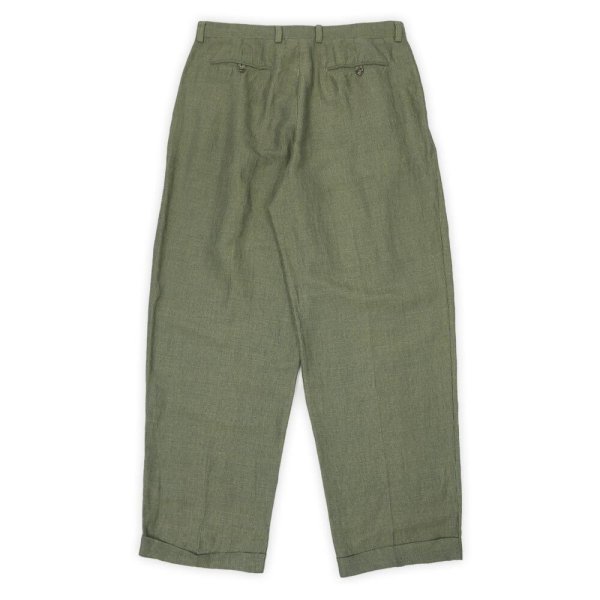 画像2: 90's Banana Republic 2タック トラウザー "W34 L32 / Linen×Rayon" (2)
