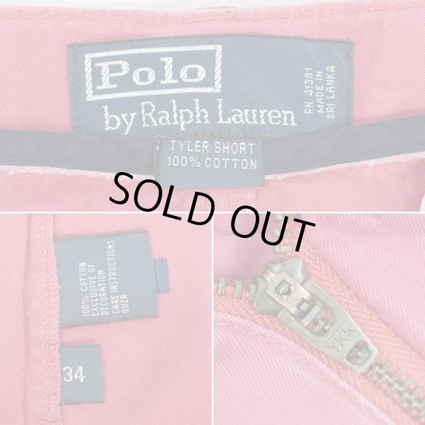 画像4: 00's Polo Ralph Lauren 2タック チノショーツ "TYLER SHORT / PINK" (4)