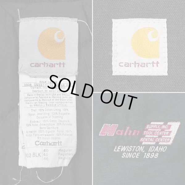 画像3: 00's Carhartt トラディショナルジャケット "BLACK / 企業ロゴ刺繍" (3)