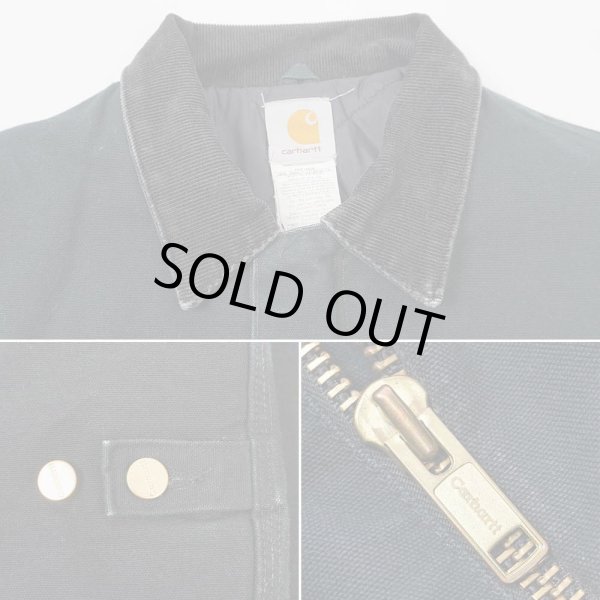画像4: 00's Carhartt トラディショナルジャケット "BLACK / 企業ロゴ刺繍" (4)