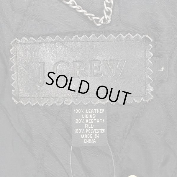 画像3: 90-00's J.CREW レザージャケット "BLACK" (3)