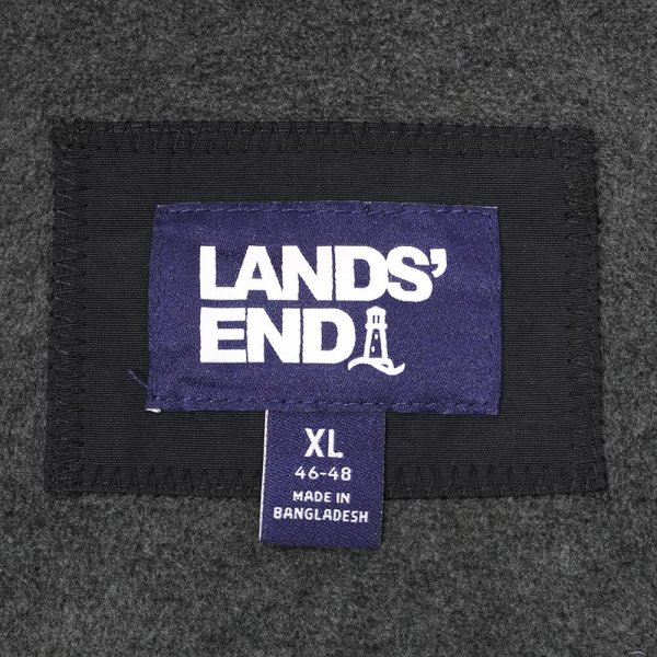 画像2: 00's LANDS' END フリースライナー ナイロンジャケット "BLACK" (2)