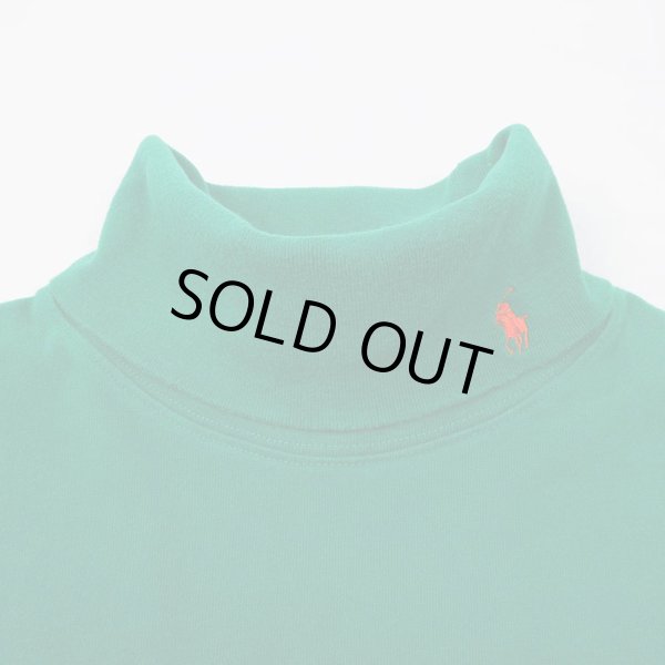 画像2: 90's Polo Ralph Lauren タートルネック カットソー "GREEN" (2)