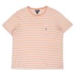 画像1: 00's Polo Ralph Lauren ボーダー ポケットTシャツ “ORANGE×WHITE” (1)