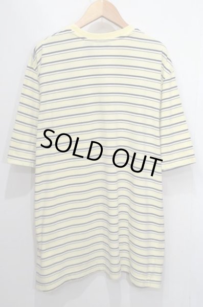 画像2: 90's Puritan マルチボーダー柄 ポケットTシャツ "CREAM" (2)