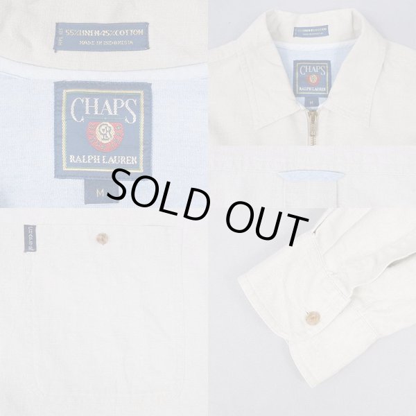 画像3: 90's CHAPS Ralph Lauren ハーフジップ ワークシャツ (3)