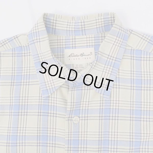 画像3: 90's Eddie Bauer レギュラーカラーシャツ “Light Green Plaid” (3)