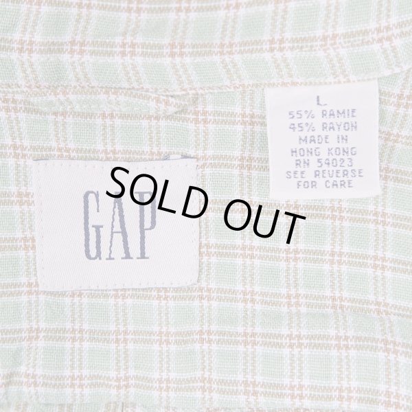 画像2: 90's OLD GAP レギュラーカラー リネンシャツ (2)