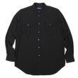 画像1: 00's Polo Ralph Lauren レーヨンワークシャツ “BLACK” (1)