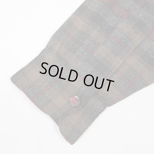 画像4: 60's Pendleton オープンカラー ウールシャツ “BROWN Plaid” (4)
