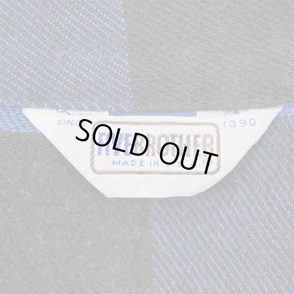 画像2: 80's FIVE BROTHER ブロックチェック柄 ヘビーネルシャツ "MADE IN USA" (2)