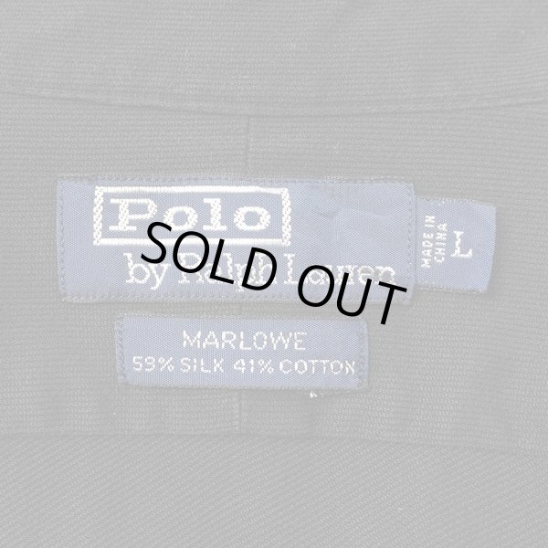 画像2: 90's Polo Ralph Lauren レギュラーカラーシャツ “MARLOWE / BLACK” (2)