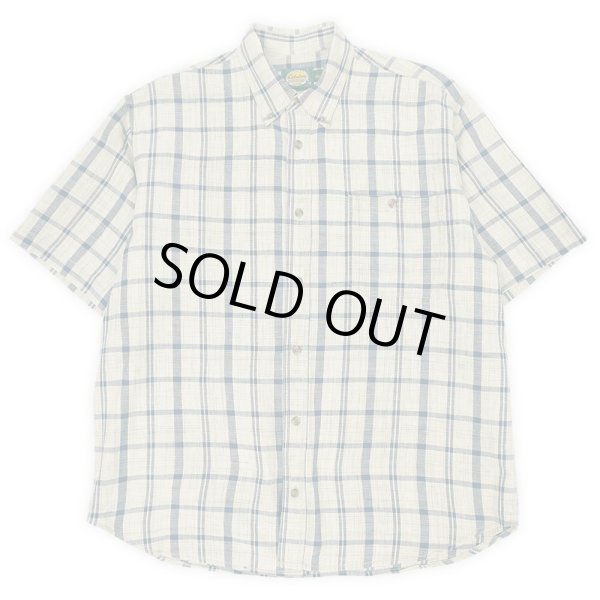画像1: 00's Cabela's S/S ボタンダウンシャツ “Navy Plaid” (1)