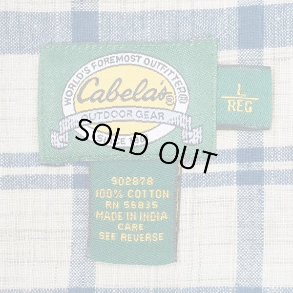 画像2: 00's Cabela's S/S ボタンダウンシャツ “Navy Plaid” (2)