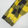 画像4: 90's ST JOHN'S BAY ブロックチェック柄 ヘビーネルシャツ "MADE IN USA / YELLOW × BLACK" (4)