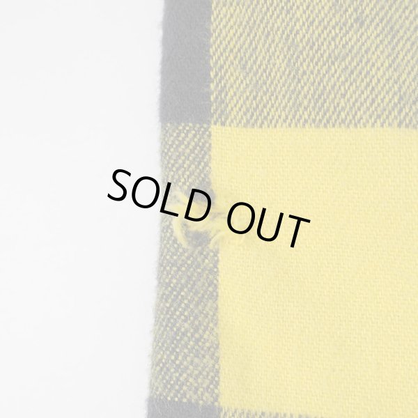 画像5: 90's ST JOHN'S BAY ブロックチェック柄 ヘビーネルシャツ "MADE IN USA / YELLOW × BLACK" (5)