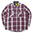 画像1: 90's Field & Stream ヘビーネルシャツ "Burgundy Plaid" (1)