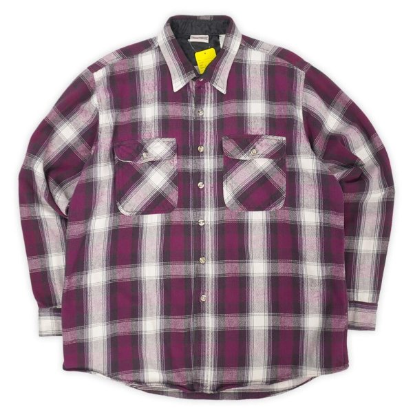 画像1: 90's Field & Stream ヘビーネルシャツ "Burgundy Plaid" (1)