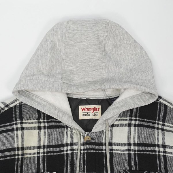 画像3: 00's Wrangler キルティングライナー フーディーネルシャツ "DEADSTOCK" (3)