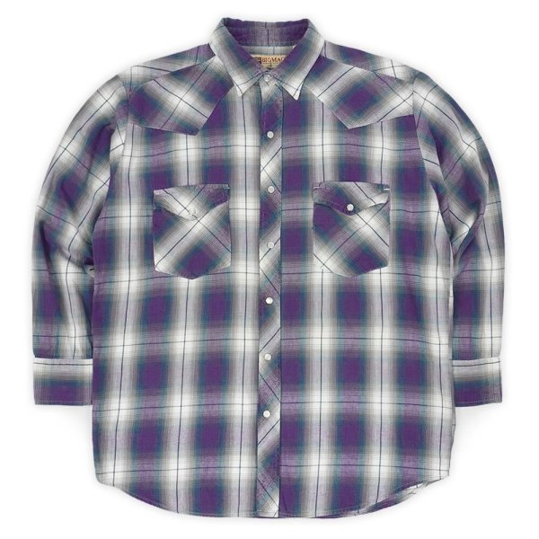 画像1: 90's BIG MAC フランネル ウエスタンシャツ "OMBRE PLAID" (1)