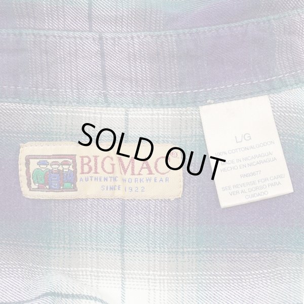 画像2: 90's BIG MAC フランネル ウエスタンシャツ "OMBRE PLAID" (2)