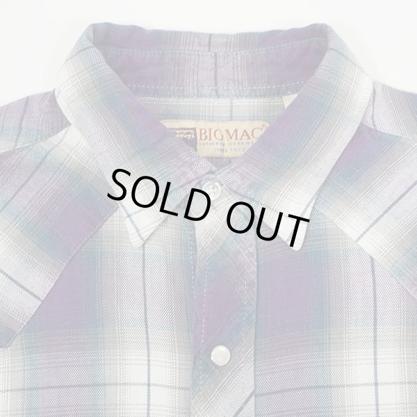 画像3: 90's BIG MAC フランネル ウエスタンシャツ "OMBRE PLAID" (3)