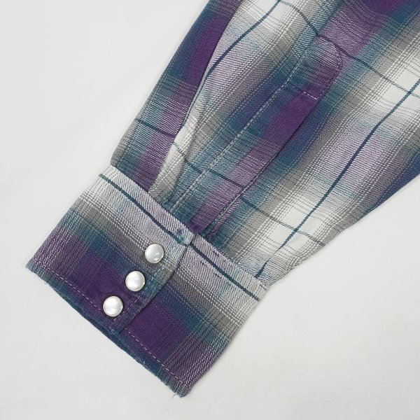 画像4: 90's BIG MAC フランネル ウエスタンシャツ "OMBRE PLAID" (4)