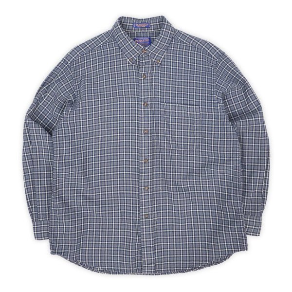 画像1: 00's SIR PENDLETON ウールボタンダウンシャツ "USA FABRIC" (1)