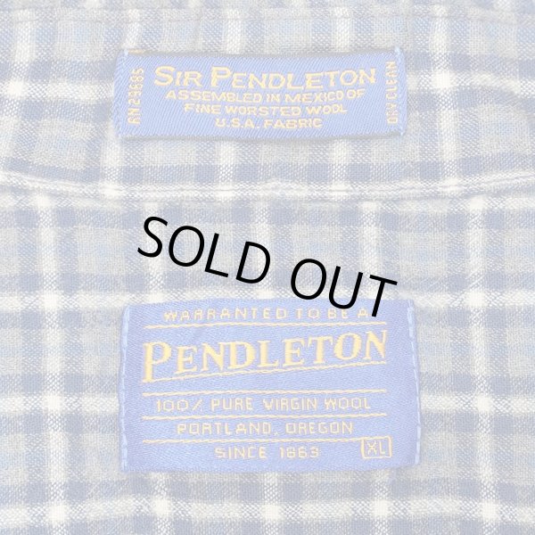 画像2: 00's SIR PENDLETON ウールボタンダウンシャツ "USA FABRIC" (2)