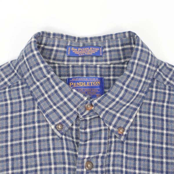 画像3: 00's SIR PENDLETON ウールボタンダウンシャツ "USA FABRIC" (3)