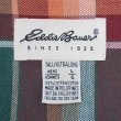 画像2: 90's Eddie Bauer コットンワークシャツ "白タグ / Green Plaid" (2)