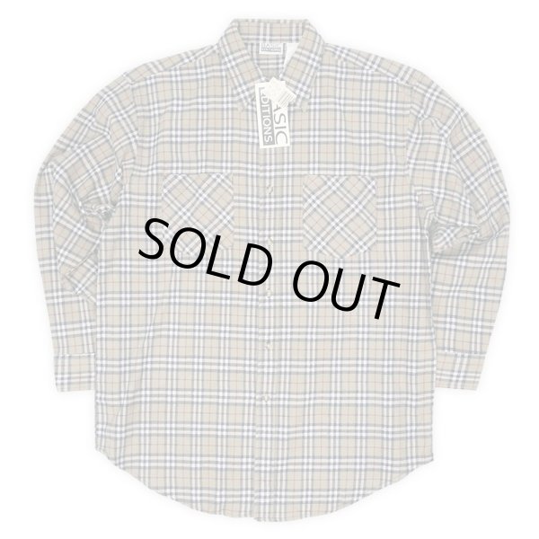 画像1: 90's BASIC EDITIONS チェック柄 プリントネルシャツ “DEADSTOCK” (1)