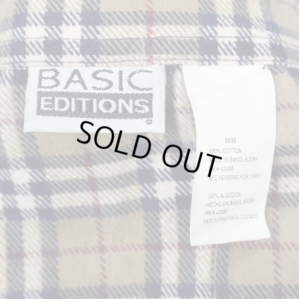 画像2: 90's BASIC EDITIONS チェック柄 プリントネルシャツ “DEADSTOCK” (2)