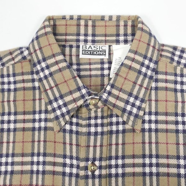 画像3: 90's BASIC EDITIONS チェック柄 プリントネルシャツ “DEADSTOCK” (3)