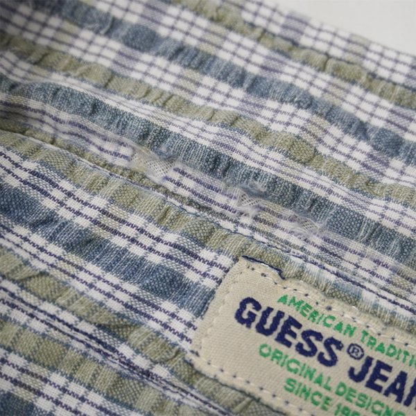 画像5: 90's GUESS JEANS シアサッカーシャツ (5)