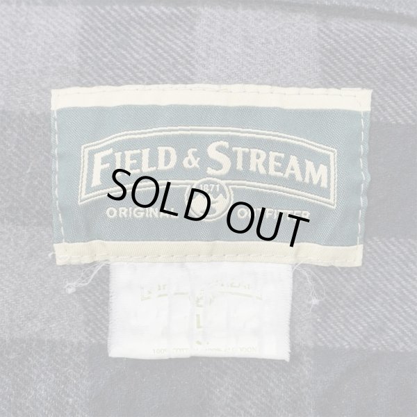 画像2: 00's Field & Stream ブロックチェック柄 ヘビーネルシャツ "GRAY×BLACK" (2)