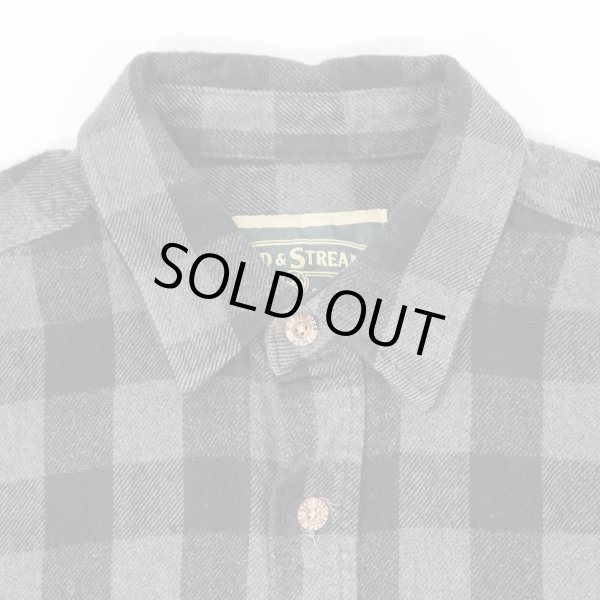 画像3: 00's Field & Stream ブロックチェック柄 ヘビーネルシャツ "GRAY×BLACK" (3)