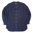 画像1: 90's DKNY バンドカラー リネンシャツ (1)