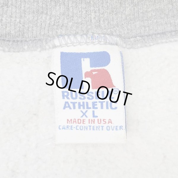 画像2: 90's RUSSELL 前V ブランクスウェット "MADE IN USA / Heather Gray" (2)