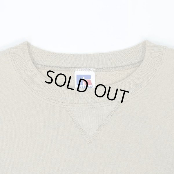 画像4: 90's RUSSELL 前V ブランクスウェット "BEIGH / MADE IN USA" (4)