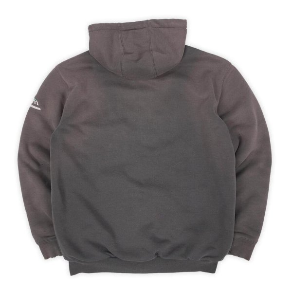 画像2: 00's Carhartt サーマルライナー フルジップスウェットパーカー "FADE BLACK / J149" (2)