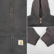 画像4: 00's Carhartt サーマルライナー フルジップスウェットパーカー "FADE BLACK / J149" (4)