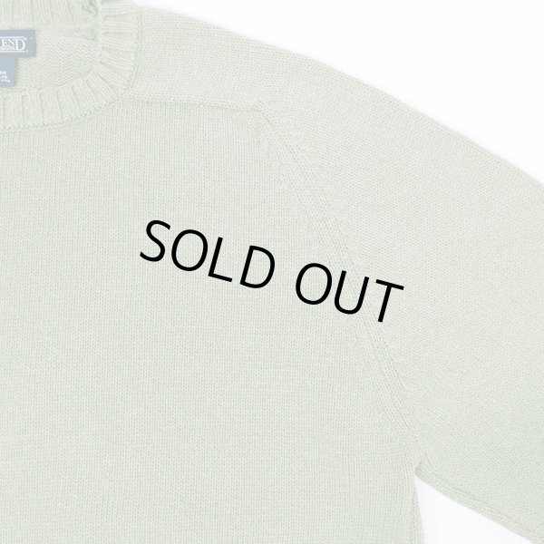 画像3: Early 00's LANDS' END コットンドリフターセーター "LIGHT OLIVE / MADE IN USA" (3)