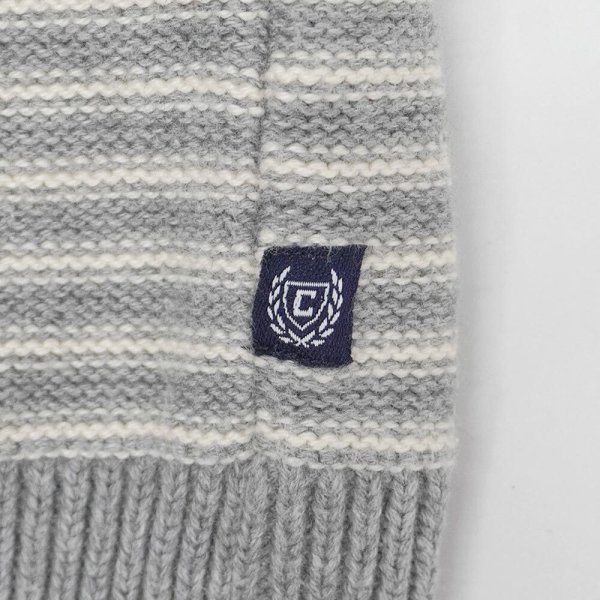 画像3: 00's CHAPS マルチボーダー柄 コットンニット (3)