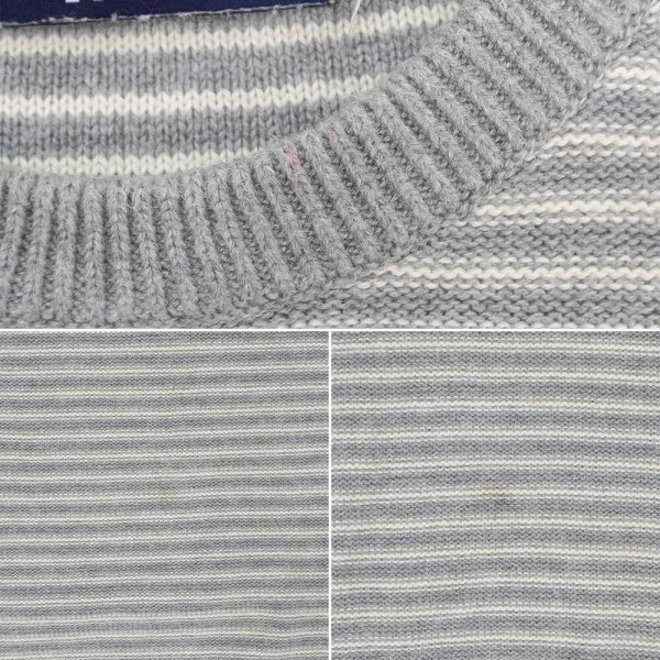 画像4: 00's CHAPS マルチボーダー柄 コットンニット (4)