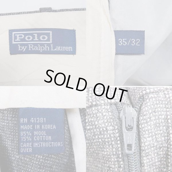 画像3: 90's Polo Ralph Lauren ピンチェック柄 ウールトラウザー (3)